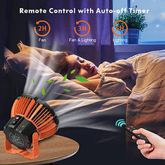 Rechargeable USB Hanging Fan with LED Light