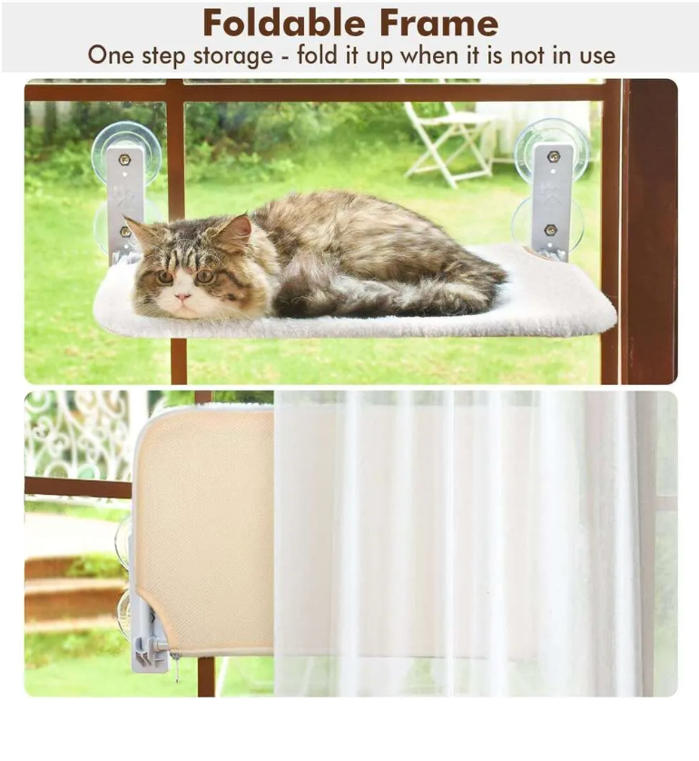 Foldable Cat Window Padded Perch