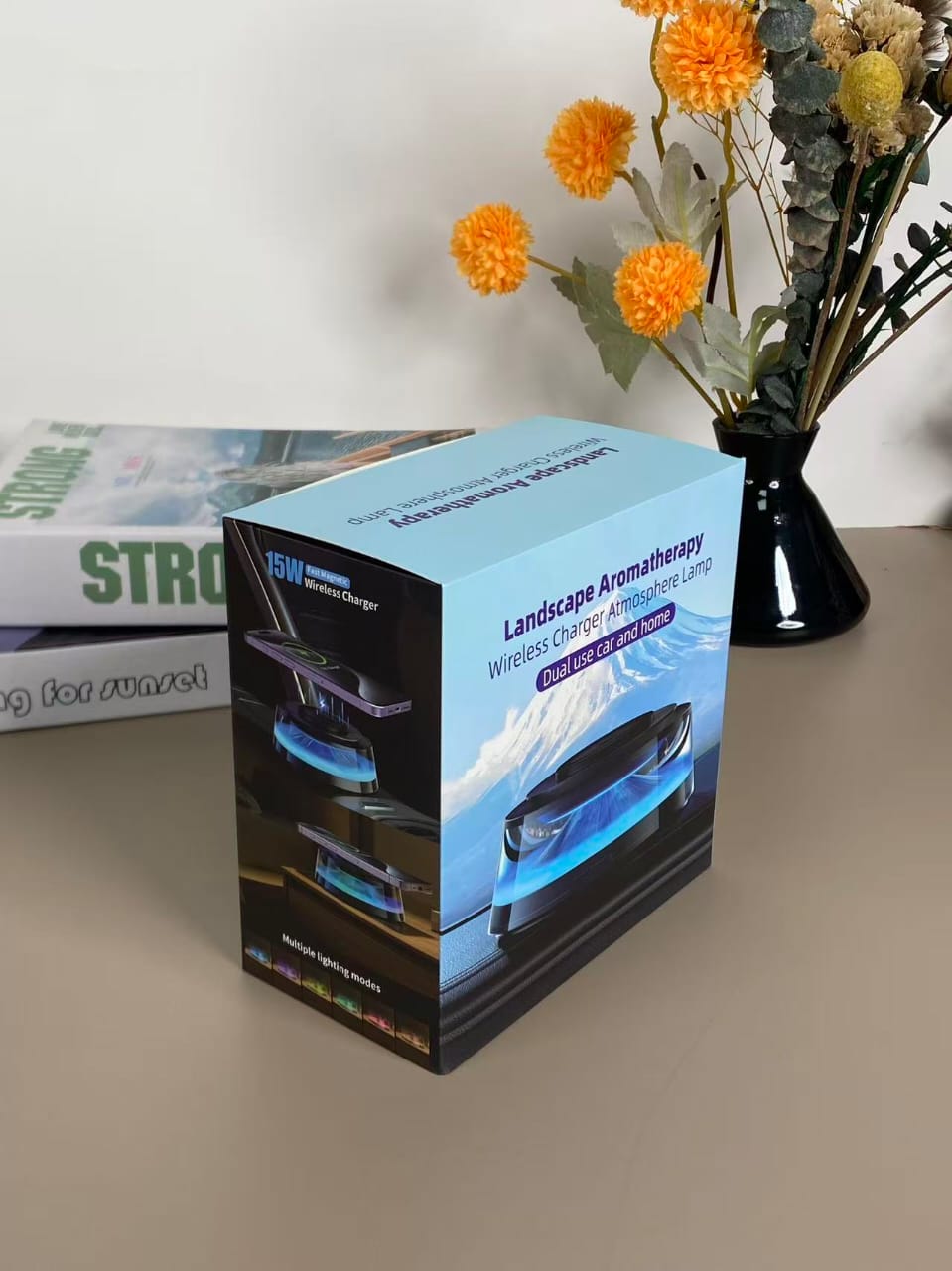 Aromatherapy Car Air Refreshner With Wireless Charging